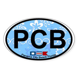 CafePress Panama City Beach FL Oval Sticker Oval Car Bumper Sticker