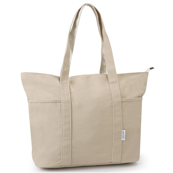 HAN-LBG Tote Bags for Women with Zip, Multiple Pockets Beach