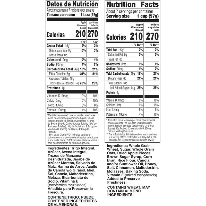 Nature Valley Apple Cinnamon Breakfast Cereal with Flakes, Granola Clusters