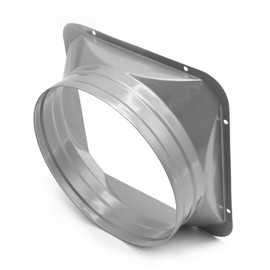 ZUDKSUY 8 Inch Duct Connector Flange, Galvanized 8" Duct Flange Metal Square to Round Duct Pipe Connector for HVAC Ventilation Cooling Heating and Air Conditioning Systems