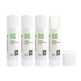 Creality 3D Printer Glue Sticks PVP Solid Glue Sticks for 3D Printer Hot Bed, Enhanced Adhesion Reduces Warping for Filament, 3D Printer Glue Sticks for PLA/ABS/PETG/PC/PA/TPU, 4 Pack