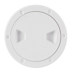 Yuecoom 4/6 Inch Boat Hatch Deck Plate, Round Non-Slip Inspection Hatch for Boats, Circular Non-Slip Inspection Deck Plate Hatch with Removable Cover (4 Inch)