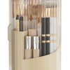 Cosmetic Storage Holder Box Transparent Rotating Sliding Door Makeup Brush