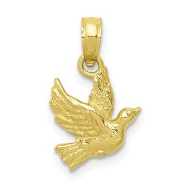 BillyTheTree Jewelry 10k Yellow Gold Flying Dove Pendant