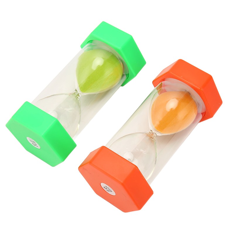 2Pcs Sand Timer 20 Minutes Hexagonal Shape Durable Plastic Widely