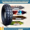 130/60-13 Mountain Bike Tire, Heavy-Duty Offroad 8PR 62J Nylon, All-Terrain