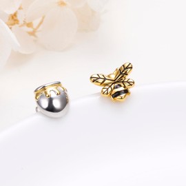 925 Sterling Silver Bee Stud Earrings for Women Easter Gift Bee and Honey Cute Animal Stud Earrings Jewelry Gifts for Women