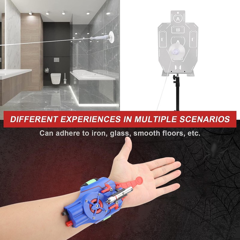 Kids String Launcher Toy 5pcs Suction Cup 5pcs Magnet Wall