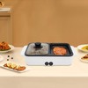 2-in-1 Electric Hot Pot with Grill, Non-Stick Pan for Boiling