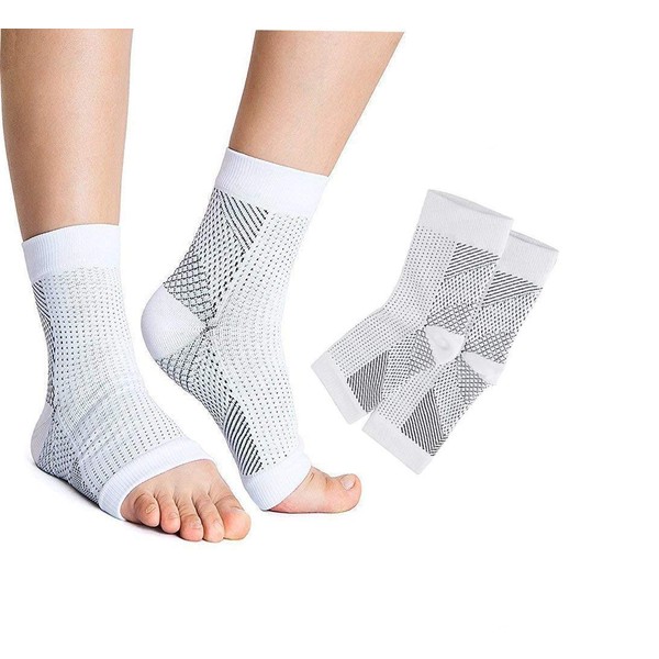 2 Pairs Ankle Brace Ankle Brace Foot Brace for Men and Women Plantar Fasciitis Socks Compression Socks for Sports, Football, Fitness