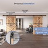 EaseLife 16 FT Double Doors Sliding Barn Door Hardware Track