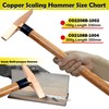 WEDO Copper Scaling Hammer,Chipping Hammer with Woodeng Handle,150g,13''330mm