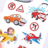 100 Pieces Kids glitter Temporary Tattoos Trucks and Cars airplane