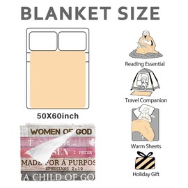 Farecnt Christian Gifts for Women, Christian Gift Blanket 60"x50", Religious Gifts for Women, Gifts for Women of God, Catholic Gifts, Bible Gifts, Spiritual Gifts, Encouragement Birthday Gifts