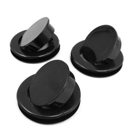 Shiwaki 3 Sets 2 Inch Patio Table Umbrella Hole Ring and Cap Set, Standard Size Umbrella Thicker Hole Ring Plug and Cap Set Table Umbrella Hole Ring Cover Set (Black)