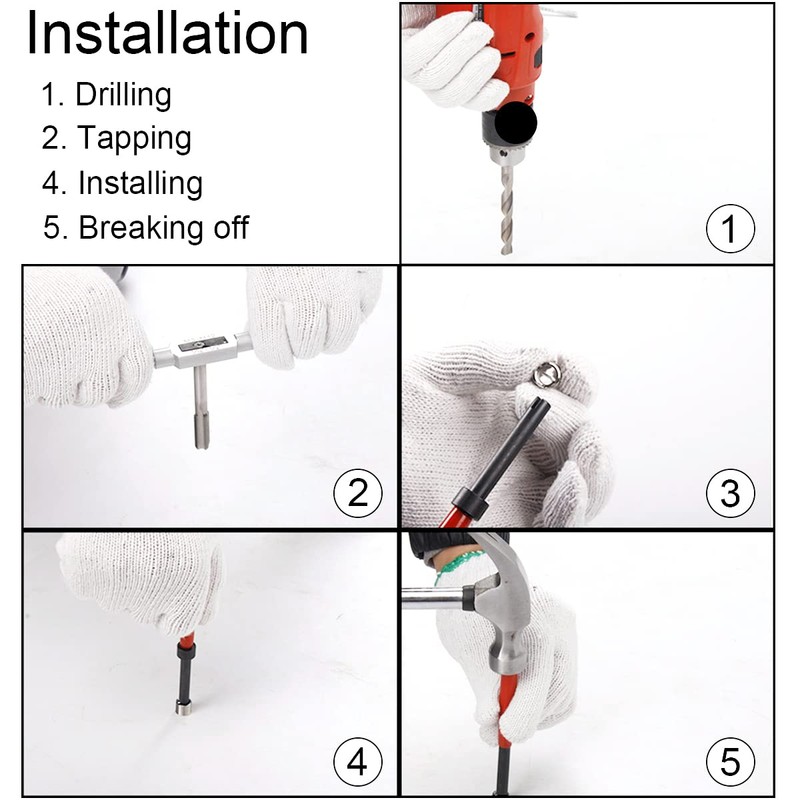 Wolfride M5 Thread Repair Kit M5 x 0.8mm Helicoil Insertion