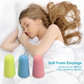 Soft Foam Earplugs Reusable Sponge Earplug Set of 30/60/120PCS Optional Ear Plugs for Sleeping Anti-snoring Working Travel Shooting Noise Cancelling & Hearing Protection