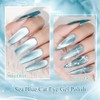 MIZHSE Cat Eye Nail Polish Meerblau Katzenaugen Gel Diamond Cat