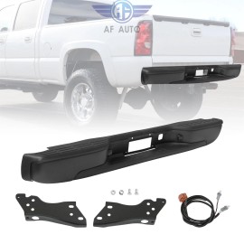 Afauto2016 Rear Step Bumper For Chevy Silverado For GMC Sierra 1500 1999-2007 Black