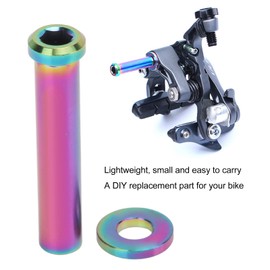 Bike C Clamp Fixing Nut Bike C Clamp Fixing Nut Titanium Alloy Road Bike C Brake Pivot Nut with Washer for Mountain Road Bike 40mm (Colorful)