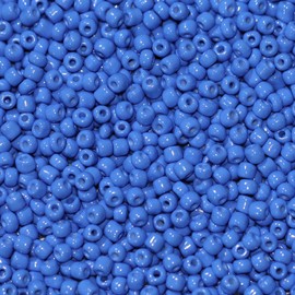 LEECOON 4mm Blue Color Seed Beads 100grams about 1300pcs Size 6/0 Small Seed Beads for Making Necklace Bracelet Earring Jewelry