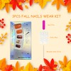 Tyuimhx Fall Maple Leaf Press on Nails Medium Square Fake