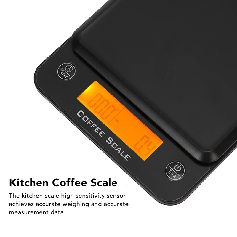 Coffee Scale Kitchen Electronic LCD Display Automatic Timing for Food