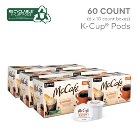 McCafe Affogato, Single Serve Keurig K-Cup Pods, Flavored Coffee, Limited Edition, 60-Count Box (6 Packs of 10)