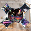 Tushelia Blacklight Galaxy Space Tapestry Neon Planet UFO Tapestries UV