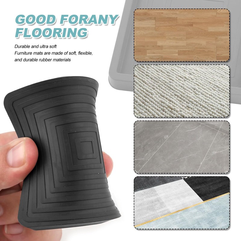 Furniture Coasters Cups, Rubber Furniture Feet Caster Cups Floor Protectors