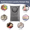 2 Pack Hanging Laundry Hamper Bag with Adjustable Stainless Steel