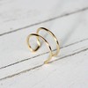 Gold Double Clip On fake Nose Ring for Non-Pierced Nose