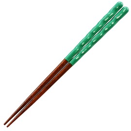 Hyozaemon ST-064 Dishwasher Safe Wakasa Lacquer Chopsticks 6.9 inches (17.5 cm), Coral, Green