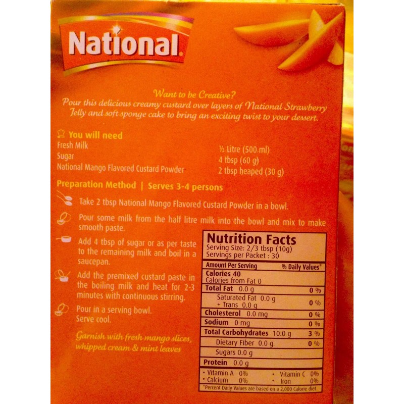 Mango Custard Powder By National