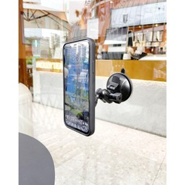 Quyee for Magsafe Universal Magnetic Phone Holder, Multi-Directional Dual 360 Degree Rotating Suction Cup Phone Wall Mount, Tiktok YouTube Vlog Video Recording Kit, Travel Essentials Accessories