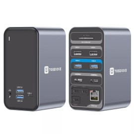 TOBENONE USB C Docking Station Dual Monitor for MacBook Pro, 15 in 2 USB C Laptop Dock...