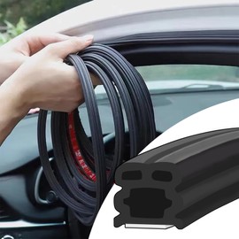 Hirificing Car Door Seal Strip Weather Stripping, 32.8Ft Automotive Thickened Rubber Seal Trim for Windows Door/Hood/Trunk, Universal Soundproof Stripping Accessories for Most Car,Truck,SUV (32.8Ft)