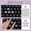 Isslly 80pcs Raised Keyboard Sticker for Long Nails, Self-Adhesive Keycap