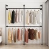 ORSENIGO Industrial Pipe Clothing Rack, Heavy Duty Metal Clothes Rack