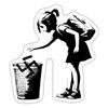 Spreadshirt FCK NZS Ab In Den Eimer Banksy Art Sticker