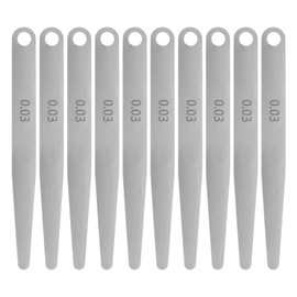 HARFINGTON 10pcs Feeler Gauge 0.03mm Thickness Gauge 65MN Steel Metric Gap Measuring Tool, Single Blade