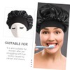 Minkissy 2sets Sleep Hat Elastic Brim Patient Headwear Hair Bonnet