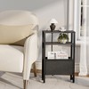 IRCPEN Narrow Side Table with Charging Station, Slim End Table