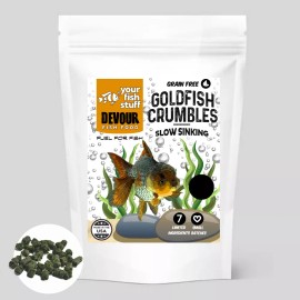 Your Fish Stuff YFS Grain Free Goldfish Sinking Crumbles 2-4mm Bulk Aquarium Fish Food - two pounds