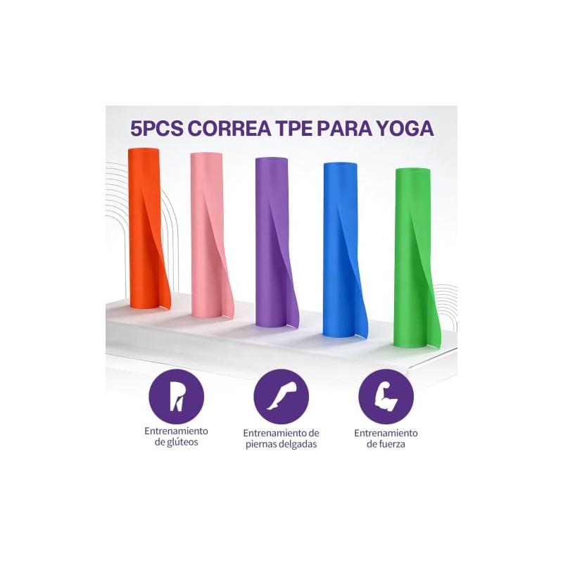 Bandas de Resistencia Set de 10 Piezas, Bolsa de Transporte,