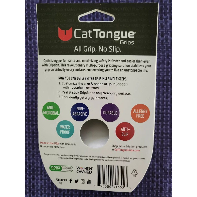 Cat Tongue Grips Non-Abrasive Grip Tape by CatTongue Gription Heavy