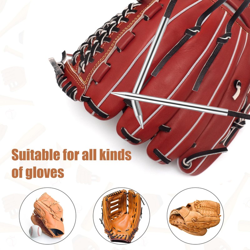 NQEUEPN 4pcs Baseball Lacing Needle, Handy Glove Shoelace Repair Kit