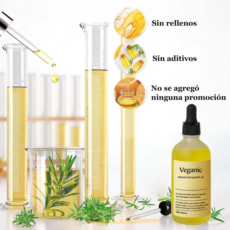 Sérum Veganic 60 Ml Aceite Anticaída Cabello Rizado