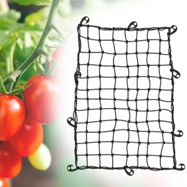 Youery Plant Support Net, 120 x 80 cm Plant Net with Hooks, Scrog Net, Grow Tent Net, with Elasticity, with Elasticity, Suitable for Gardens, Orchards
