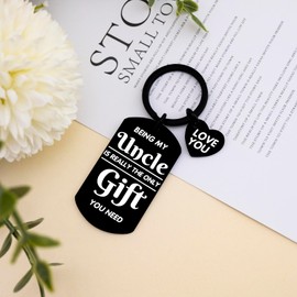 FAFQBING Uncle Stocking Stuffer Uncle Gifts from Niece Nephew Best Uncle Ever Gifts for Fathers Day Birthday Christmas Unique Gift Ideas for Uncles Cool Car Keychain Accessories for Men